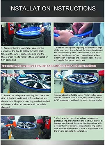 Заштитници на тркалото на легура на легури, отпорни на абразија на прстенот, заштитници од 4 парчиња автомобили, најлон материјал/лесен инсталирање/отстранлив, 16-20