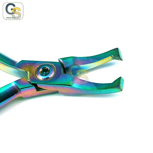 G.S сет од 2 мулти -титаниум боја на заградувач на виножито за отстранување на заградувачот на виножито, директно и заоблени ортодонтски
