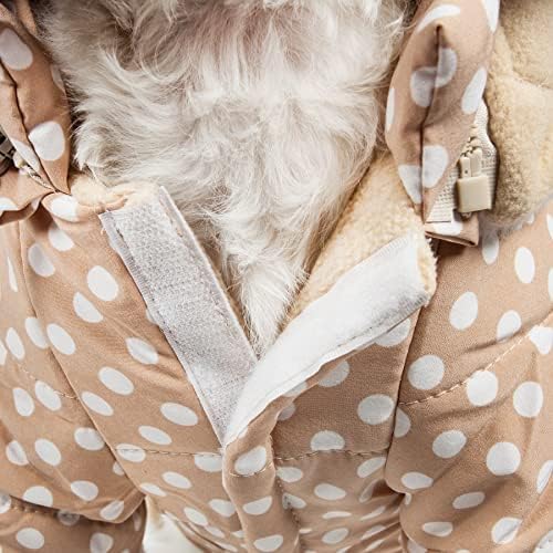 Pet Life Life ® Polka-Dot Couture-Bow Mase Camper Jumper и јакна за миленичиња-Овој џемпер за миленичиња се одликува со качулка со