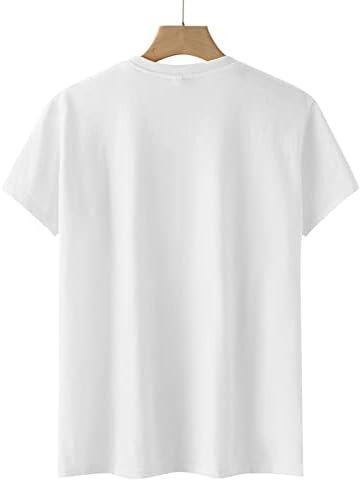 Бела женска буква графичка лабава лабава фити маички со чамци блузи маички кратки ракави смешни летни есенски маички 2023 облека л