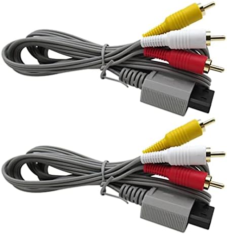 Suprafive Premium 2PCS 6ft AV кабел Аудио видео AV кабел за кабел за Nintendo Wii U Nintendo Wii Audio Video AV кабел за кабел