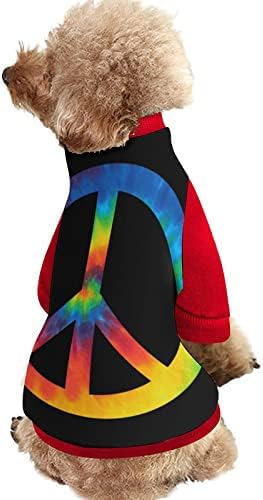 Смешноста вратоврска боја мировна симбол печатење милениче за миленичиња со џемпери со пука пулвер за кучиња мачка со дизајн