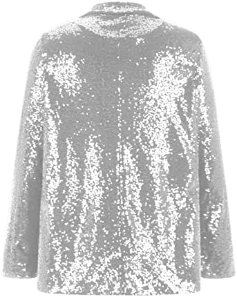 Женски секвенци Блејзерс јакна отворена предна блејзер кошули обични долги ракави кардиган палто моден коктел забава одговара