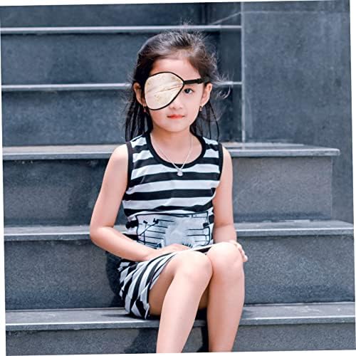 Хемотон 2 парчиња Свилени Киклопи 3Д Закрпи За Корекција На Очи Со Едно Око Лепенка За Очи За Мрзливи Очила За Очи За Деца Врзани Очи ЗА Возрасни Лепенка За Очи За Воз