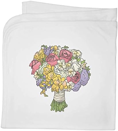 Azeeda „Прекрасна пролетна боја букет“ памучно бебе ќебе/шал