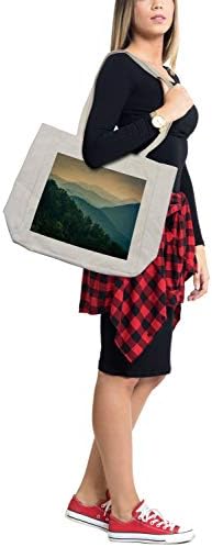 Амбесон Апалахиска торба за купување, панорамски пејзаж фотографија на планински гребени Вирџинија, еколошка торба за еднократно користење