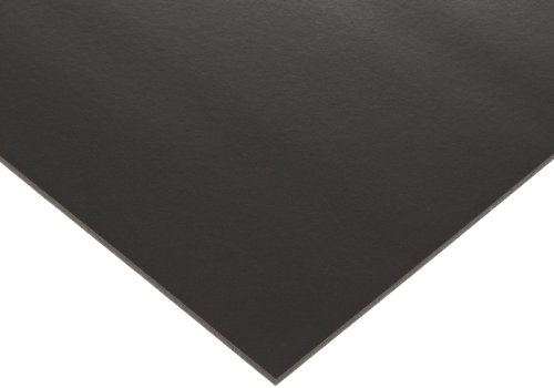 Полиуретан лист со пена со отворена ќелија, мека цврстина, без поддршка, црна, 0,375 Дебелина, ширина 12, 12 Должина