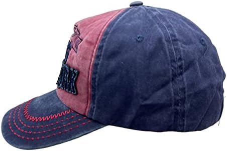 Capујорк памук бејзбол капа, класична измиена тато шапка потресена ретро прилагодлива капи со капи за мажи жени тинејџери деца