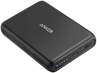 Anker 521 магнетна батерија, 5000 mAh Магнетски безжичен преносен полнач со USB-C кабел, за iPhone 13/13 Pro / 13 Pro Max / 13 Mini / 12/12 Pro