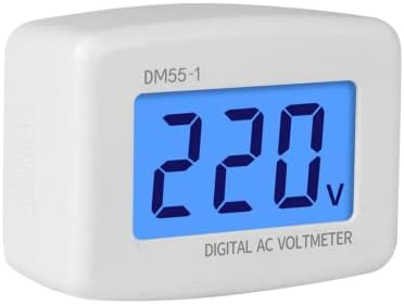 Студиски мутифункционален DM55-1 AC 110V-220V Дигитален волтметар LCD дисплеј со сино задно осветлување рамен приклучок на волт-тест