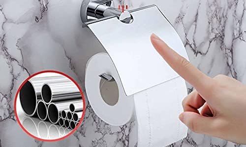 Држач за тоалетна хартија fxbza, држач за тоалети, за кујнски стап на wallиден не'рѓосувачки челик-силвер