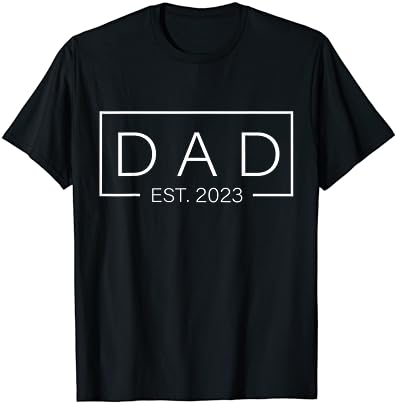 Подарок за ден на татковците тато Ест. 2023 Очекувајте маица за женски мажите од бебе