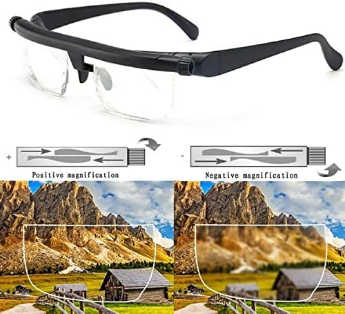 МАЈИВО Аокат Бирање Прилагодливи Очила Променлив Фокус За Читање Очила За Визија На Далечина, Црна, 28,0 грама