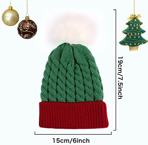Loveife Christmas Knated Hat за бебе, Xmas Baby Pley Hat за деца: 0 до 3 години