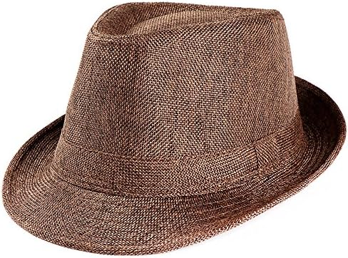 Trilby Caps Hat Sunhat Gangster Cap Hat Men Women Beach Solid Color Sun Fedora Panama Panama Panama, jazz Hat Sun Sun Steft