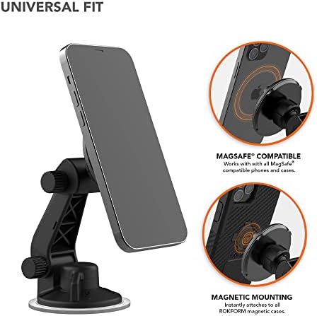 RokForm - iPhone 13 Pro Max Rugged Case + Магнетски монтирање на вшмукување на шофершајбната