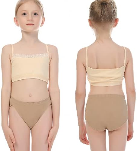 Nimoni 2 пакет голи балетски танцувачки кратки за жени и девојчиња, беж високи памучни танцувачки кратки шорцеви шорцеви за гимнастика