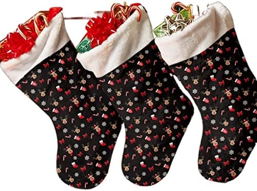 ВХБДД Божиќна Снегулка Божиќни Чорапи Новогодишни Подароци Торби За Бонбони Божиќни Украси За Домашна Новогодишна Елка Висечки