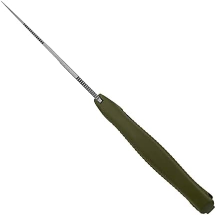 Kershaw Deschutes Skinner Fixed Blade Hunting Knife, маслиново рачка со сечило на капка од не'рѓосувачки челик D2, силен зафат со избор на прсти