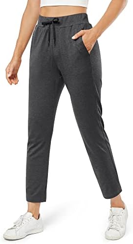 G4free женски голф панталони со џебови 7/8 патни панталони панталони за истегнување работен фустан салон панталони