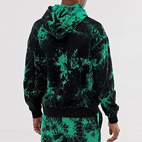 Графички џемпери за мажи за улична облека за мажи, обична цврста термичка термичка наречена поштеда на качулка естетски долг ракав Худ01