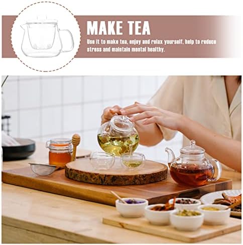Хемотон стаклен чајник Транспарентен чај котел Стоветоп чај сад стакло тиклет вода што врие котел што цвета чај чајник со цедилка за домашни