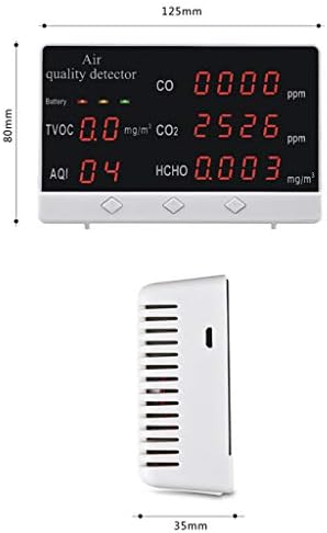 Сензор за квалитет на воздухот во затворен простор, детектор на формалдехид, за CO2 HCHO TVOC PM2.5/10 Мултифункционален монитор за гас