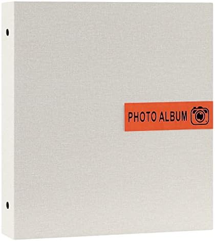 Ywlake фото албум 8x10 џебови, ленено тврд капакот лизгање во албуми со фотографии со пластични листови со ракави има 50 врвни оптоварувања