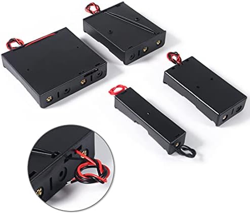 12pcs 18650 пакет на држачот на батеријата со жица 18650 држач за батерии 3,7V, 1/2/3/4 x 3.7V серија DIY кутии за складирање на батерии,