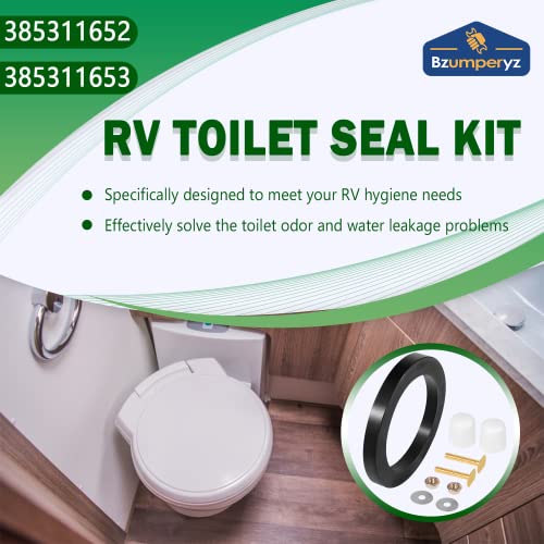 385311652 RV комплет за заптивки на тоалетот компатибилен со Dometic 300 310 320 серии RV тоалетни делови за заптивки, заптивки