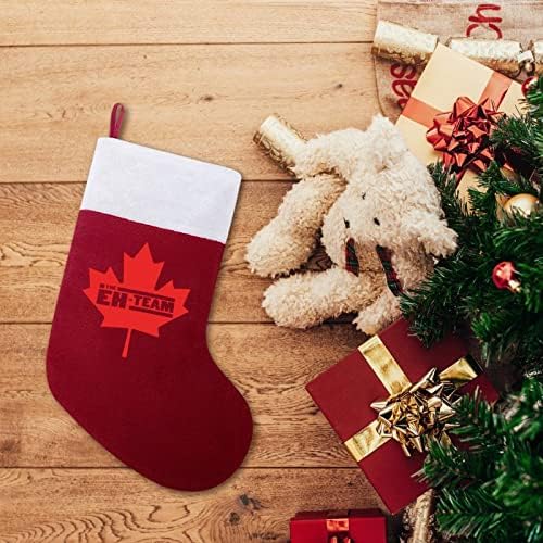 Канадски лисја од јавор ех тим црвени Божиќни празници за домашни украси за Божиќно дрво камин виси чорапи