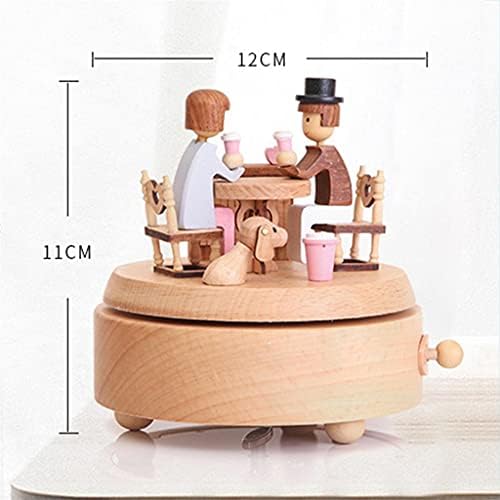 Zgjhff дрвена музичка кутија рачно изработена убава loveубовна музика кутии свадба роденденски подарок