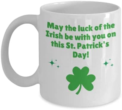 Денот на криглата на Денот на Денот на кафе - ирска кригла кафе луксузна двострана кригла, може да биде среќата на ирците со вас