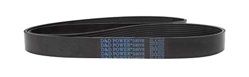 D&D PowerDrive 220K6 Poly V Belt, K Remt Isception, должина од 22,75 , гума