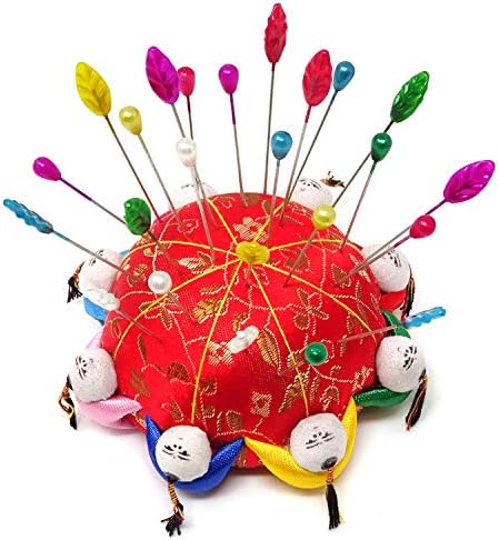Хонбај Кинески Традиционален Стил Црвена Игла Игла Перница со 8 Деца