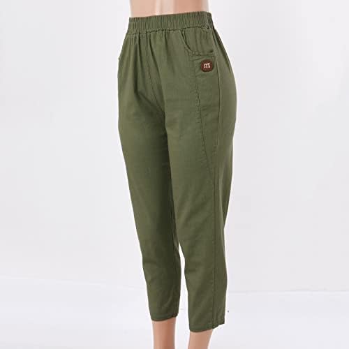 Панталони за хареми Ертија за жени со џебови, ретро зелени зелени хеланки со низок половината, обични панталони со голема големина