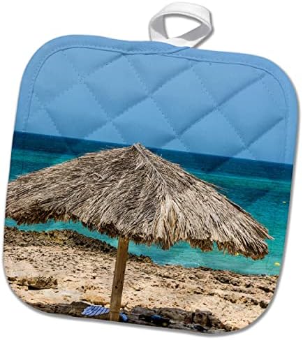 3drose Данита Делимонт - плажа - чадор на плажа Араши Бич Аруба. - Potholders