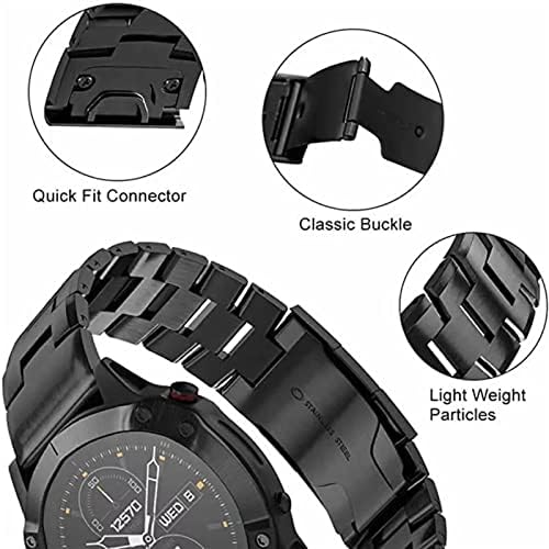XJIM Брзо вклопување титаниум легура+часовници од не'рѓосувачки челик за Garmin Fenix ​​7x 7/6 6x Pro 5x плус лента за ленти MARQ/Enduro