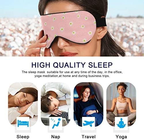 Унисекс спиење маска за очи летно-розово-слабо ноќно спиење маска за удобно око за очи за спиење
