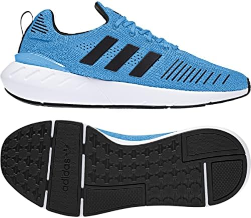 Adidas Mens Swift Run 22 чевли, небо сино-јадро црно-јадро црно, 9,5