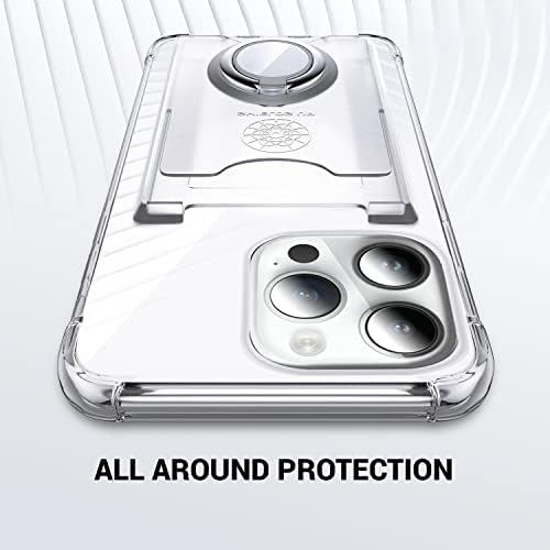 Штитови Наменети За Iphone 14 Pro Случај, Минималистички Паричник Случај Со Носителот На Картичката И Прстен Kickstand/Штанд, [Капка Заштита]