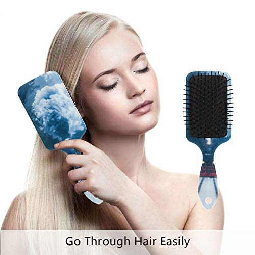 Четка за коса со перница од Vipsk, пластична разнобојна обука снег, соодветна добра масажа и антитатична четка за коса за коса за сува и влажна