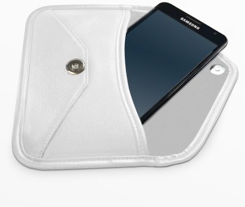 Case Boxwave Case компатибилен со Samsung Galaxy A7 - Елитна кожна торбичка за месинџер, синтетички кожен покрив дизајн на пликови за