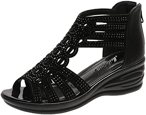 Фустани сандали жени дами мода гроздобер кристал по поштенски сандали чевли куглање чевли жени zapatos de mujer