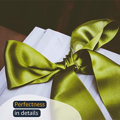 Morex Ribbon 08822/00-029 Двојно лице сатенска лента 7/8 x 100 yd бела лента за завиткување на подароци, картички за подароци