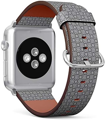 Компатибилен со Apple Watch Iwatch Serie 6,5,4,3,2,1 - Заменска кожна рачна лента за часовници за часовници за нараквици за мажи