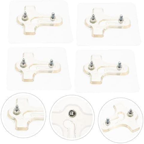 Zerodeko 8 парчиња wallидови за дупчење на wallидови што не се во кујнски лепливи завртки Прилагодливи бања бесплатно раздвојување на колчни