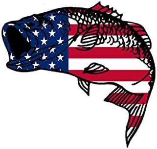Rogue River Tactical 4x Bass Fish USA налепница на налепница Decal Rhader браник налепница риба патриотска обединета автоматска