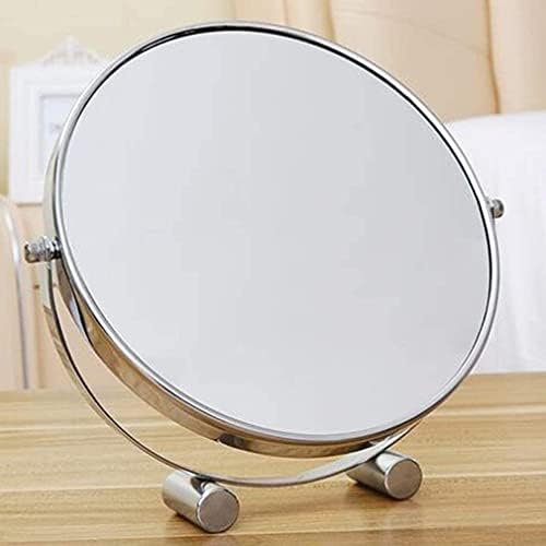 GBYJ Мало огледало шминка суета огледало, двострано огледало за убавина 3x зголемување козметичко огледало 360 ° вртење на бања