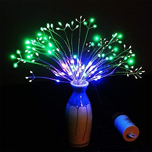 Wybfztt-188 Fireworks Lights 198 LED огномет Starburst Dandelion Fairy Lights Battery Opentated String Light, 2/1 пакет